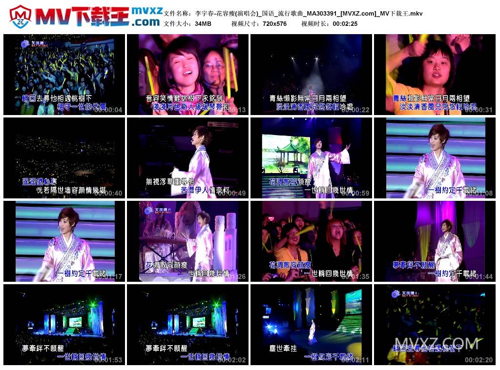 李宇春-花容瘦(演唱会)_国语_流行歌曲_MA303391